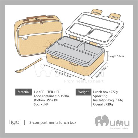 metal lunch box measurements|lunch bag size chart.